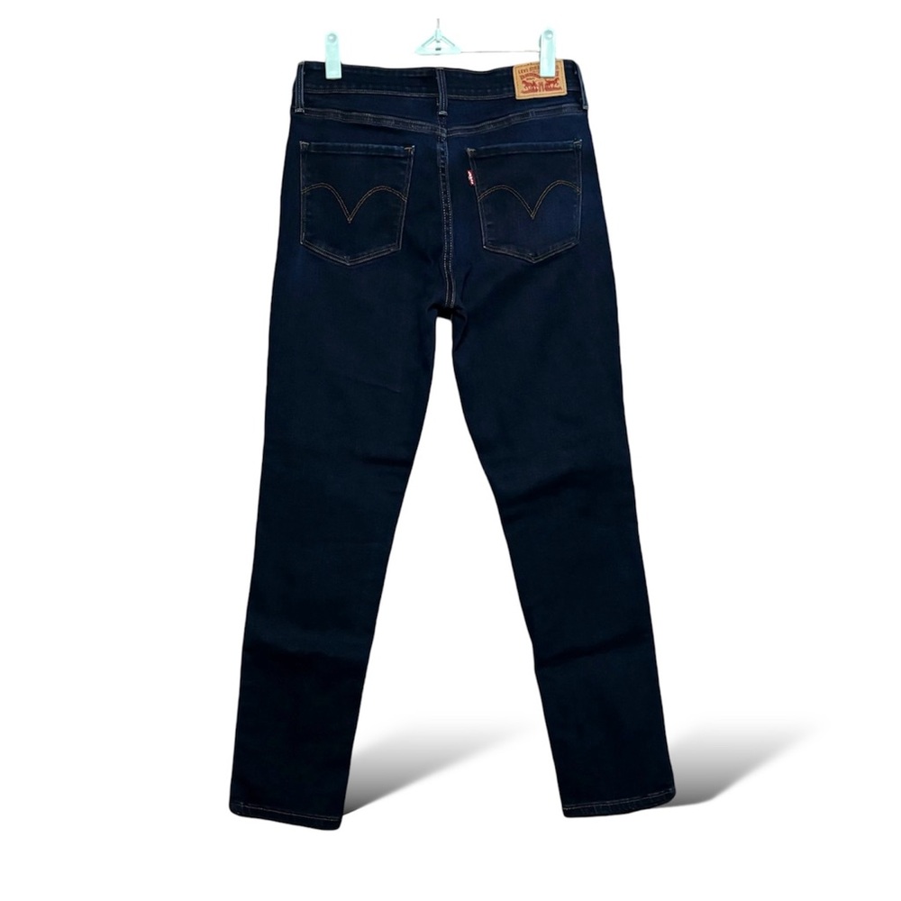 Levi’s Mid Rise Blue Skinny Jeans Stretch Dark Wash 8